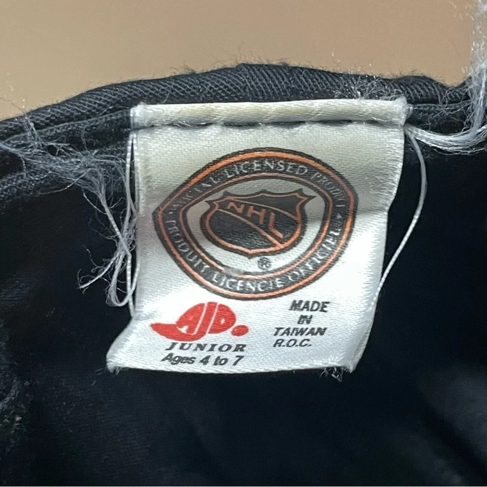 Vintage 1990s San Jose Sharks Juniors Snapback Hat Cap By Signature NHL Black